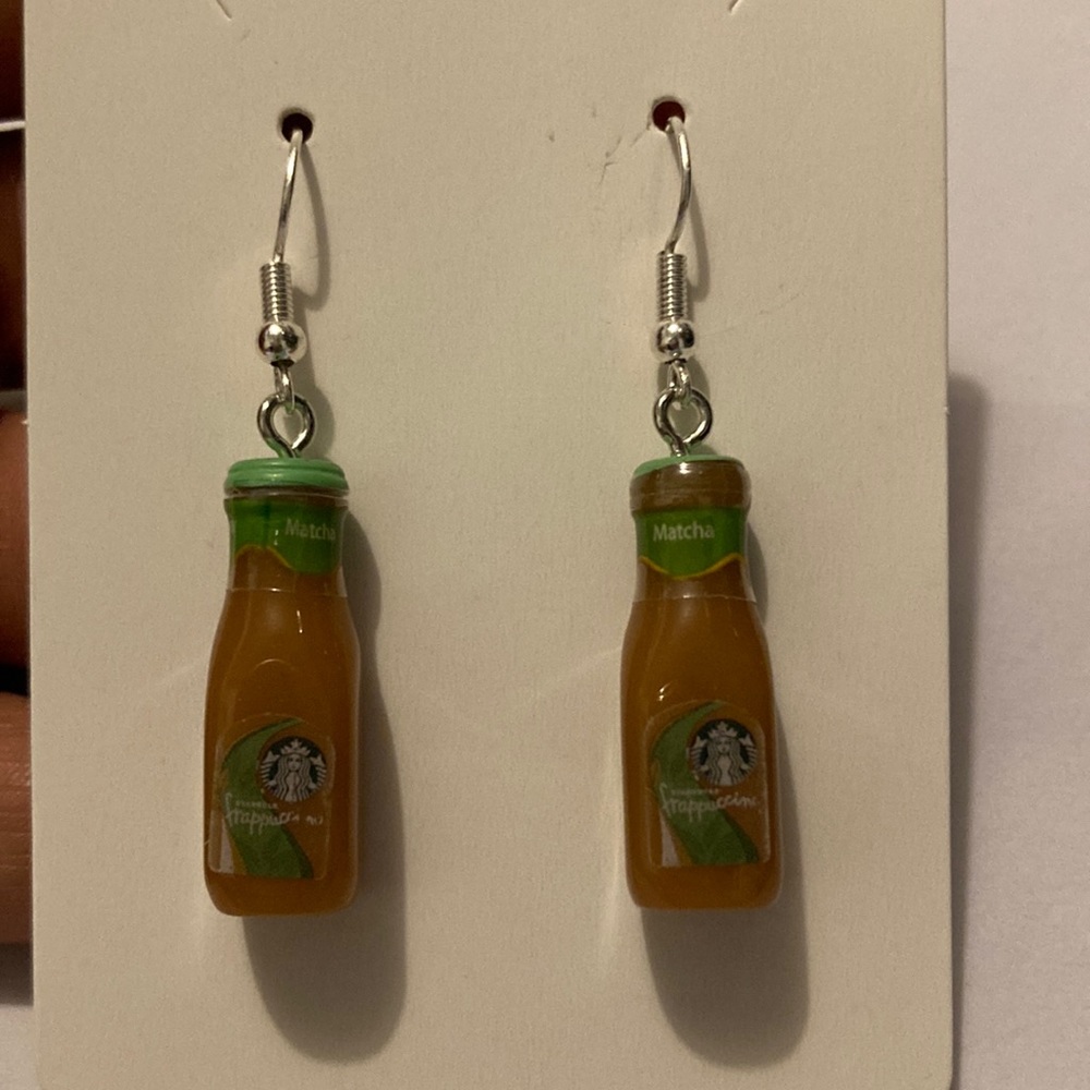 Handmade ‘Matcha’ Starbucks Earrings